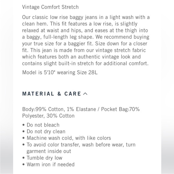 Abercrombie & Fitch Light Blue Jeans The baggy low rise - Picture 9 of 9